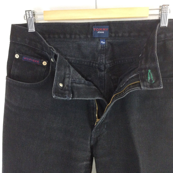 ❌SOLD❌Men's Tommy Hilfiger Black Flag Jeans 33x30 - Picture 3 of 7